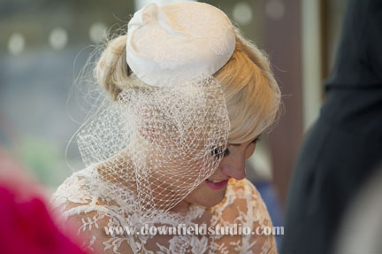 Clare’s stunning pillbox bridal hat